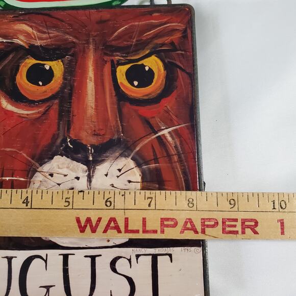 Vintage Nancy Thomas 1995 August Lion Metal Watermelon Original Month Series - Picture 4 of 8